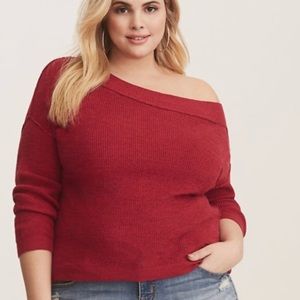Torrid Marilyn Off Shoulder Ribbed Sweater 4x